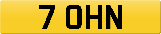 7 OHN private number plate